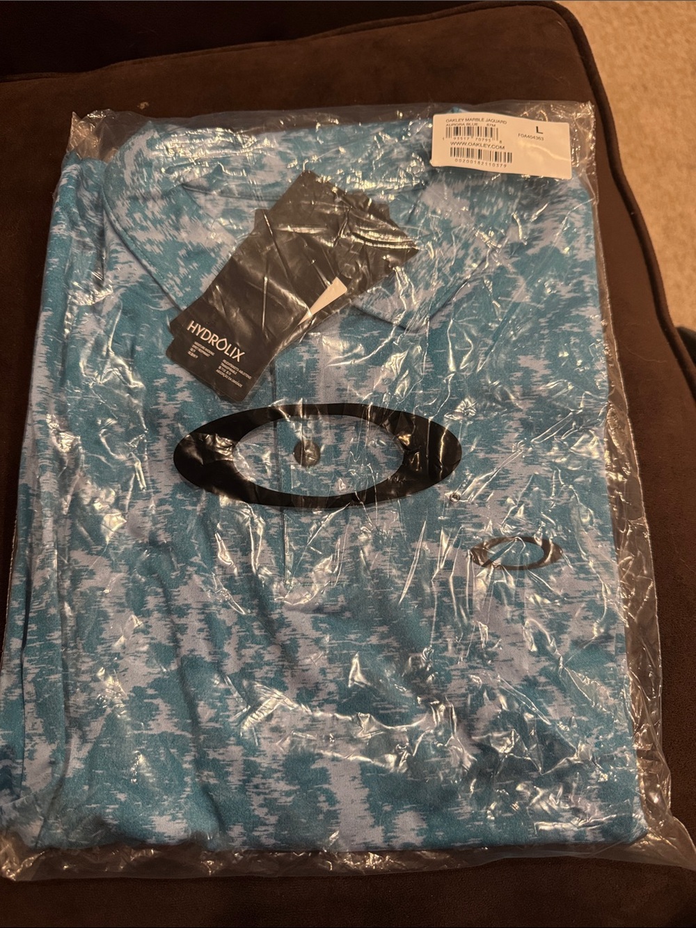 Oakley Blue Tie-Dye HydroLix Active Tee SIZE LARGE GOLF POLO